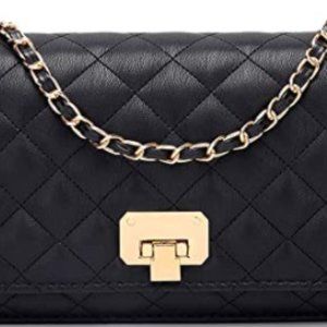 Women Black Quilted Purse